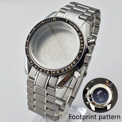 39.7mm Case Watches Metal Case Fits VK63 Movement Accessories Sapphire Glass Equipped With Bezel And Strap VK63 Dial