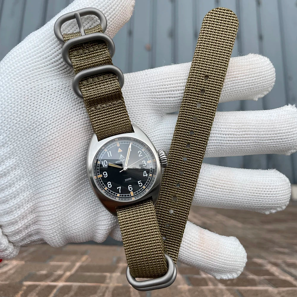 SF745 STEELFLIER Dive Wristwatch VH31 Silent Movement Super Luminous Sapphire Crystal 20Bar Waterproof Luxury 316L Steel Watches