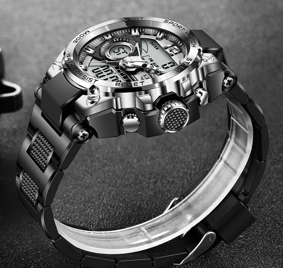 Men Military Watch Digital 50m Waterproof Wristwatch LED Quartz Clock Sport Watch Male Big Watches Men Relogio Masculino