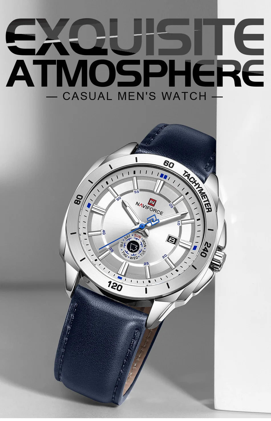 NAVIFORCE 2026 New Men's Watches Leather Quartz Watch Man Casual Sports Day Date Office Normal Male Gift Wristwatch Reloj Hombre