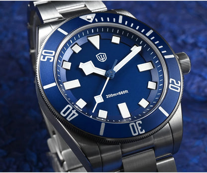 Watchdives WD1969 Pro Watch VH31 Sweep Seconds Quartz Movement Waterproof BGW9 Luminous Sapphire Glass 38mm Vintage Men Watches