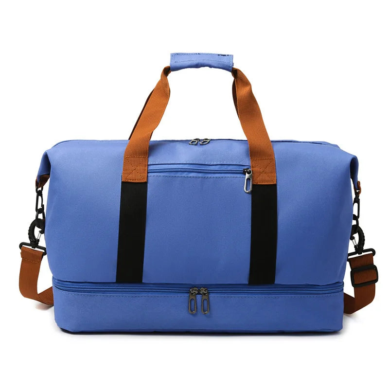 Fashion Travel Bags For Women Large Capacity Men's Sports bag Waterproof Weekend Sac Voyage Female Messenger Bag Dry And Wet