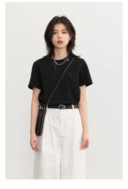 CHIC VEN Women's Tees Basic O Neck Short Sleeve Pullover T-shirt for Woman Solid Female Top Casual Ladies Tshirt Summer 2024