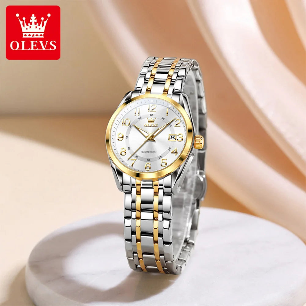 OLEVS 3666 Woman Watches Original Quartz Watch Waterproof Luminous Watches For Woman Gift Chronograph Date Reloj Mujer