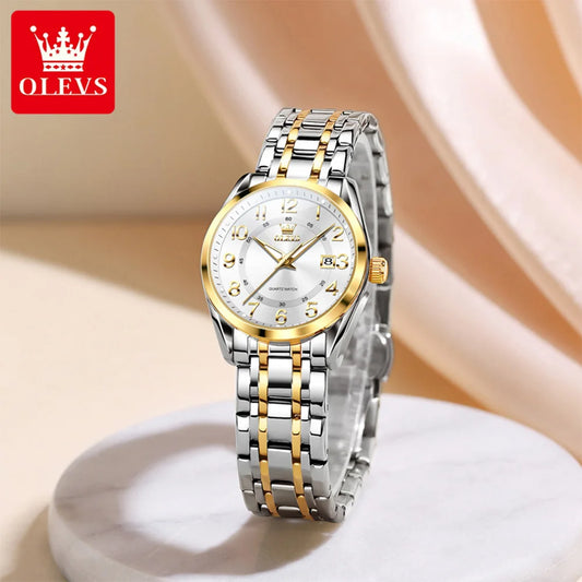 OLEVS 3666 Woman Watches Original Quartz Watch Waterproof Luminous Watches For Woman Gift Chronograph Date Reloj Mujer