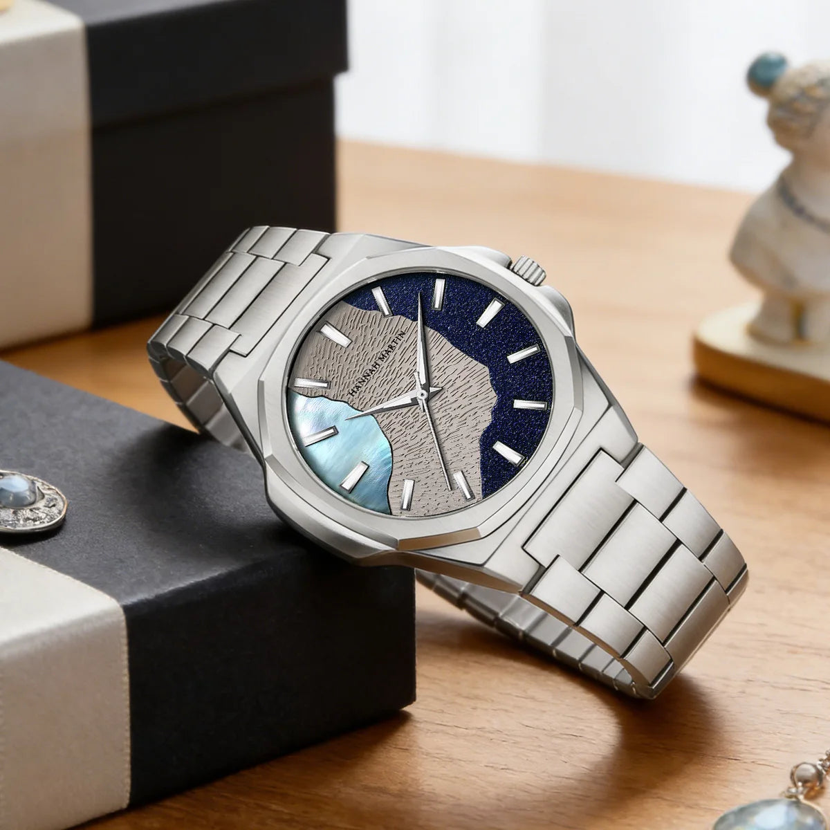 Men Watches 40mm Stainless Steel Business Timepiece for Men Clock Japanese Quartz Movement Watch With Tool Included Reloj Hombre
