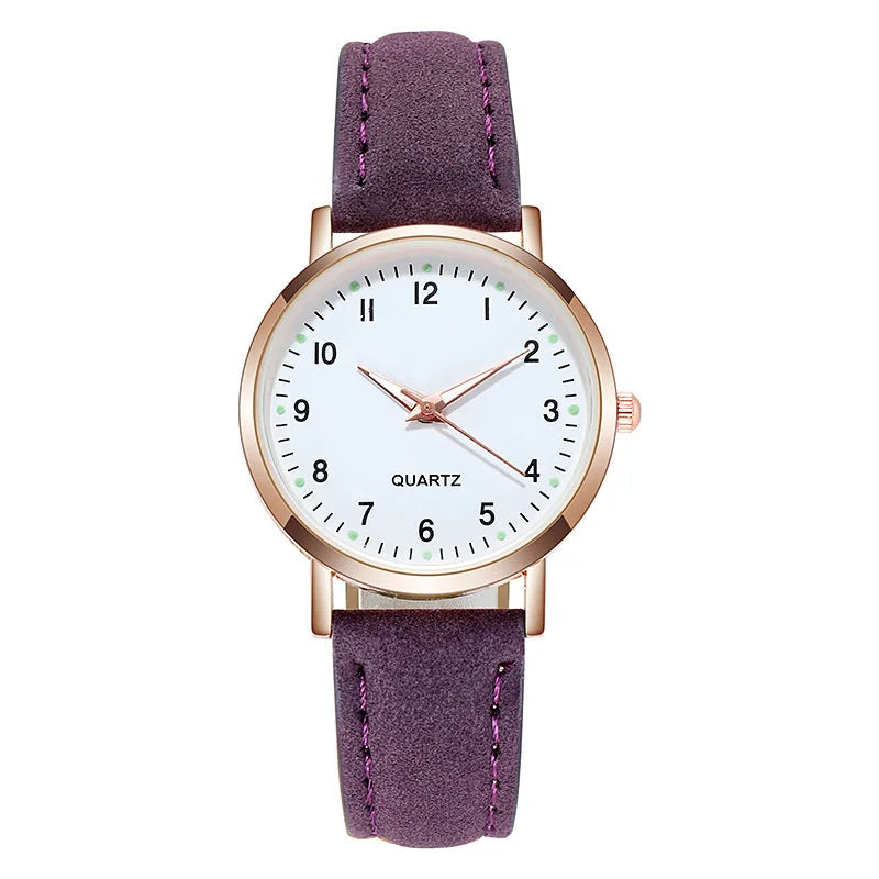 Fashion  Luminous  Leather Strap Wristwatch Women Small Dial Quartz Watch Ladies Clock Gift Relojes Para Mujer Dropshipping
