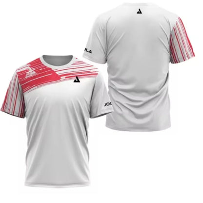 2024 New Men's T-shirt Summer Fashion Table Tennis Flower Printed Short sleeved Badminton Tennis Quick drying Short sleeved Men'