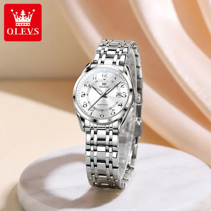 OLEVS 3666 Woman Watches Original Quartz Watch Waterproof Luminous Watches For Woman Gift Chronograph Date Reloj Mujer