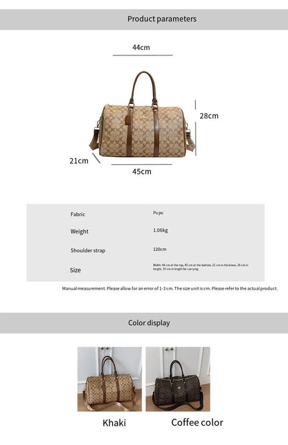 Women's Classic Boston Handbag Large Capacity Elegant Travel Duffle Bags for Women Weekend Luggage Travel Shoulder Bag