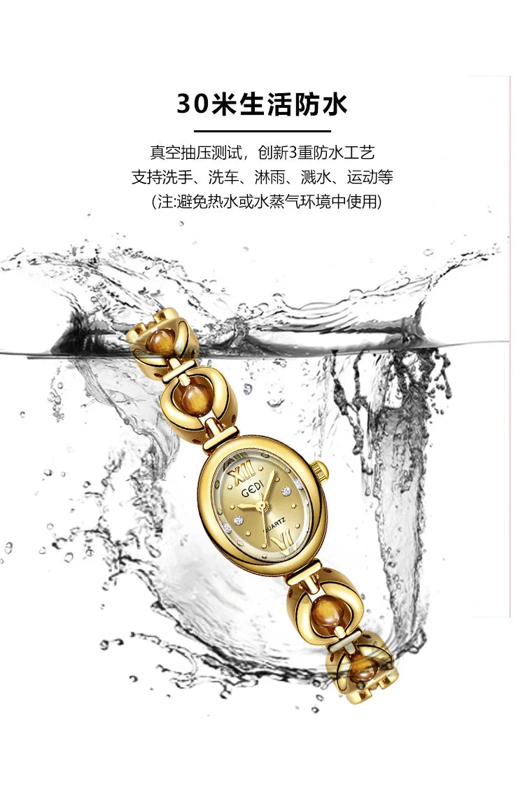 Gold Women Bracelet Watches For Ladies Wrist Watches Top Brand Luxury Elegant Women Dress High Quality Watches Quartz Minimalist