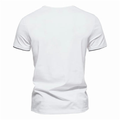 Men's T-shirts Summer Henley V-neck Short Sleeve Casual Solid Color Slim Fit T-shirt Breathable Basic Loose Fitness Sports Top