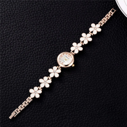 Top Brand Luxury Women's Watches Fashion Flower Bracelet Rose Gold Ladies Quartz Wristwatch Elegant Female Clock montre femme