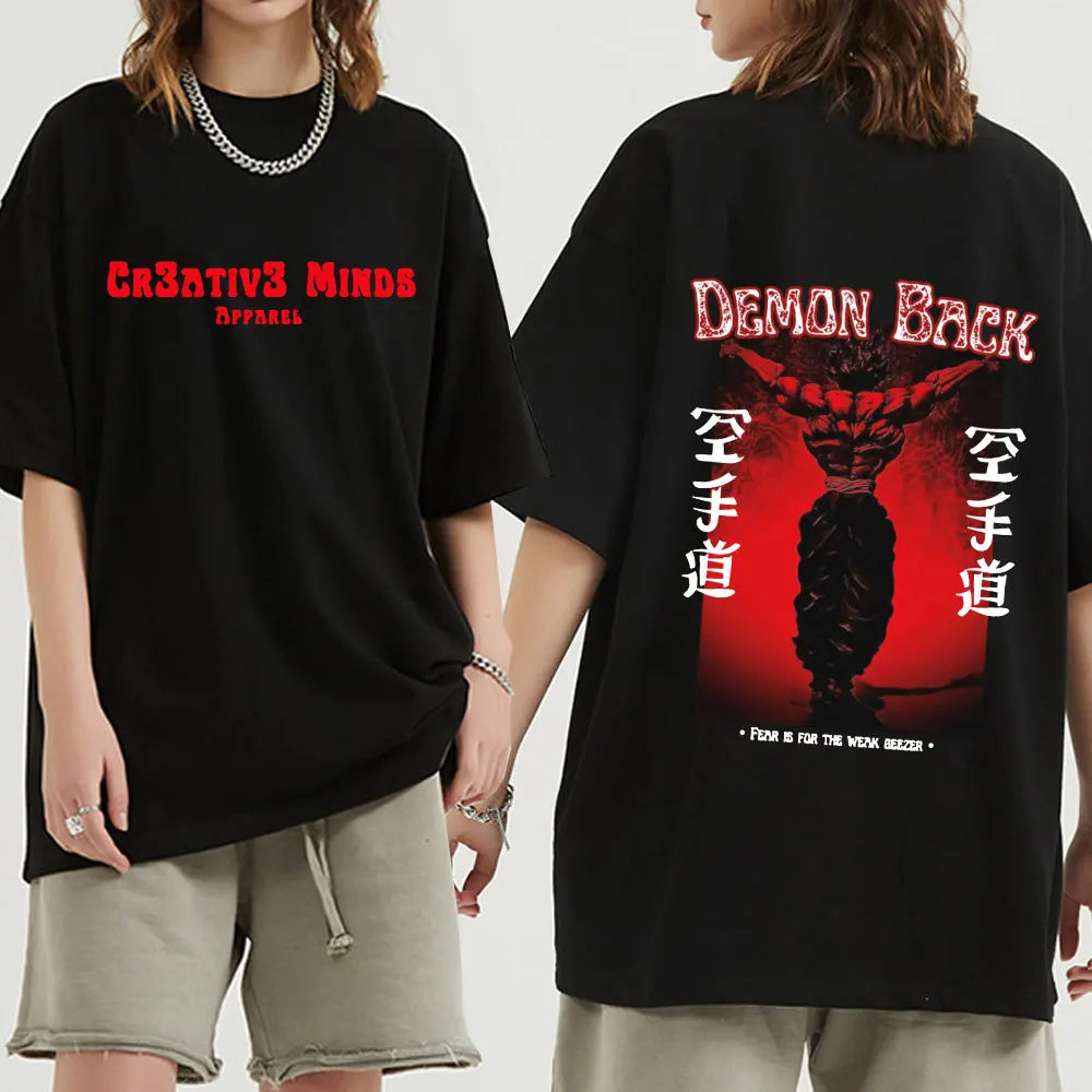 Japanese Anime Baki Hanma The Grappler Graphic Print T Shirt Casual Fashion Crew Neck Short Sleeve Plus Size T Shirt Women