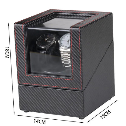 FRUCASE PU Watch Winder for Automatic Watches Watch Box USB Charging