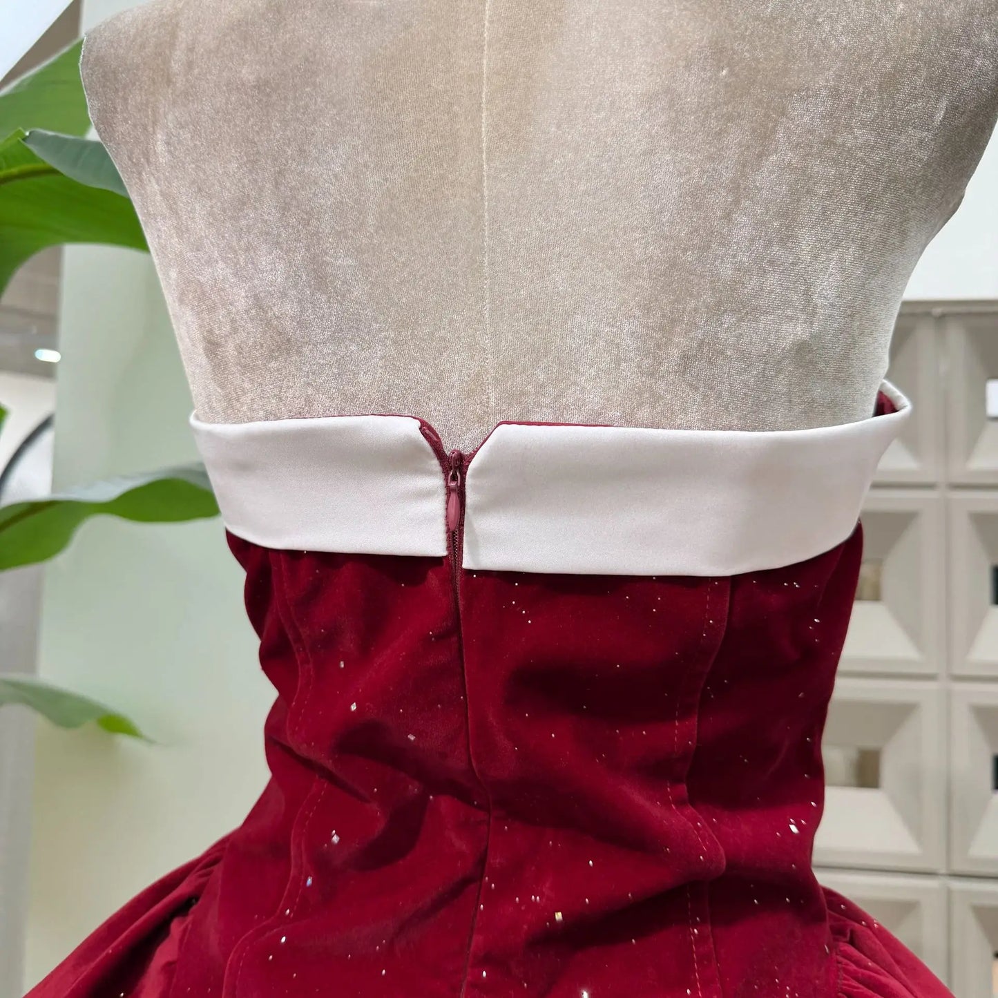 Women Sexy Strapless Backless Polka Dot Bow A Line Dress Party Birthday Evening Ball Gowns Nightclub Show Wear Fashion Vestido