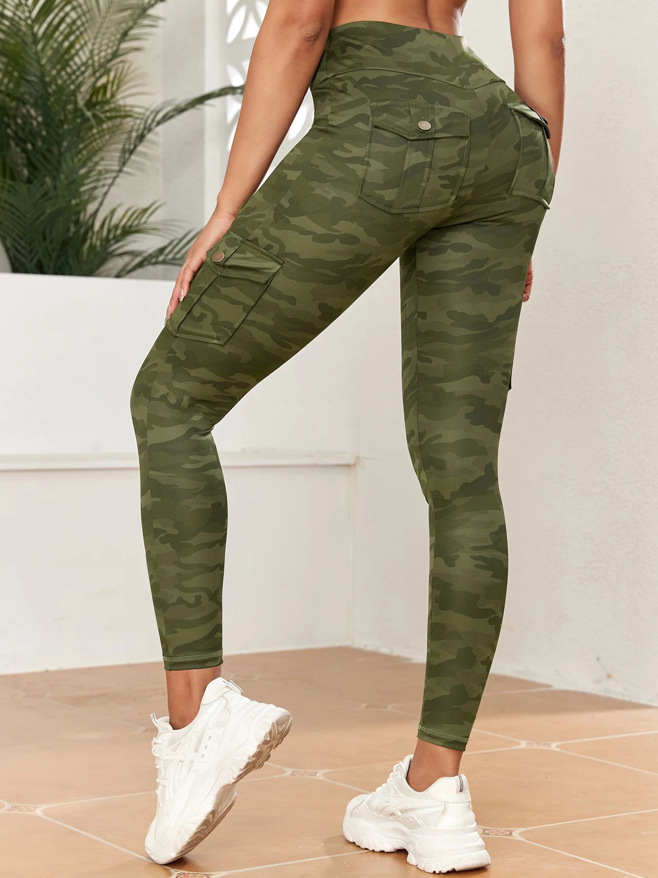 2024 Pockets Camouflage Gym Leggings Women High Waist Fitness Sport  Leggings Of Women Running Outdoors Compression Fashion Pant