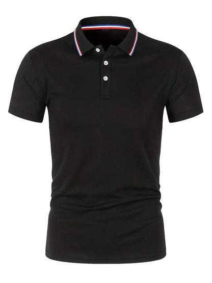 2025 Hot Sale Men's Summer Casual Breathable Comfortable Polo Shirt Men's Solid Color High Quality Short Sleeve T-Shirt