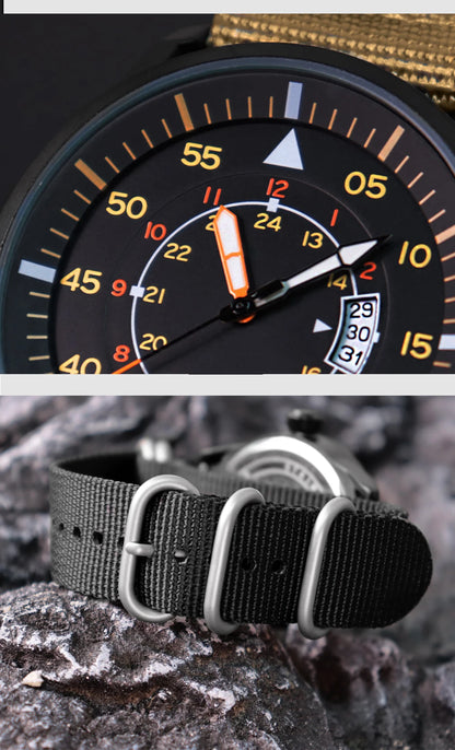 ADDIESDIVE Men Luminous Watch 5Bar Waterproof High Quality Nylon Strap Wristwatch Men Quartz Wirst Watches Relogio Masculino