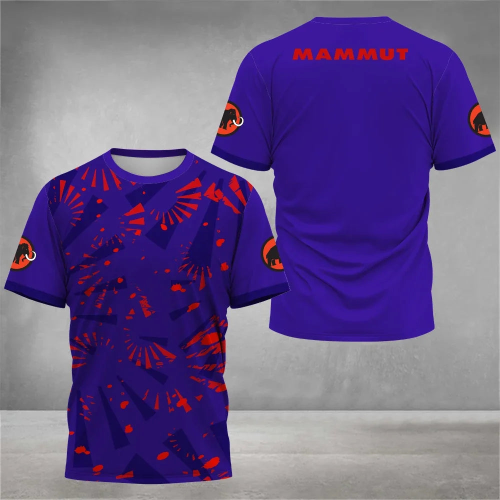 Outdoor Hiking Run Mountaineering Men's T-Shirt Casual O-neck Breathable Top Quick Dry Material Short Sleeve Fashion Men Clothes