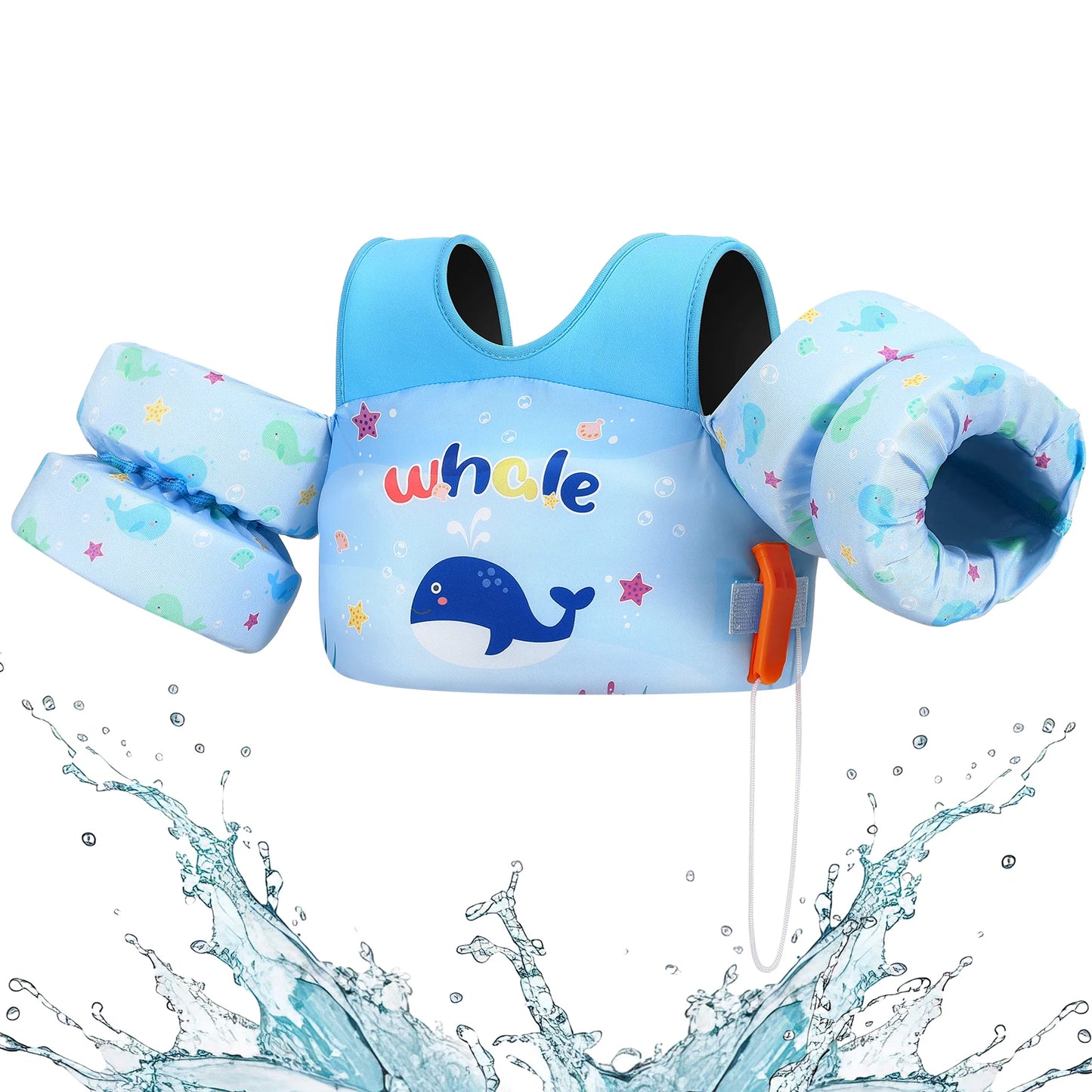 Kids Life Vest Children's Swimming Arm Float Whistle Child Lifejacket Swimsuit Foam Safety Swimming Pool Accessories for kayak