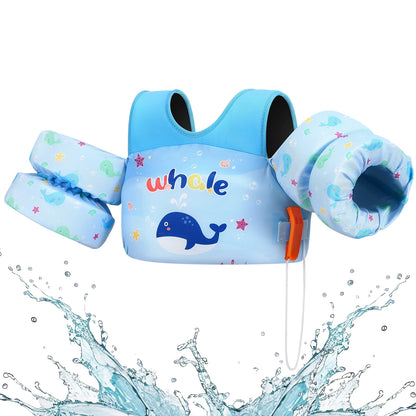 Kids Life Vest Children's Swimming Arm Float Whistle Child Lifejacket Swimsuit Foam Safety Swimming Pool Accessories for kayak