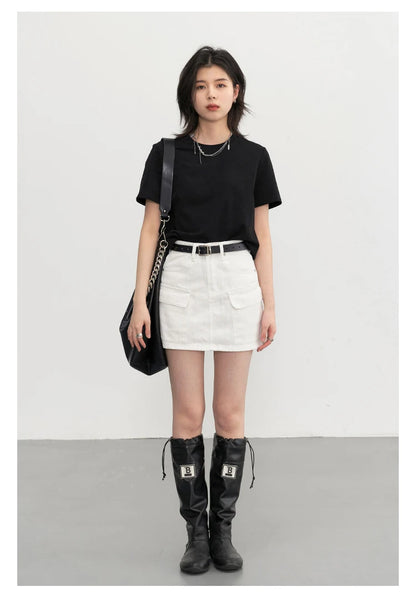 CHIC VEN Women's Tees Basic O Neck Short Sleeve Pullover T-shirt for Woman Solid Female Top Casual Ladies Tshirt Summer 2024