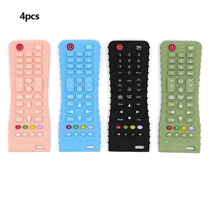 Children's Silicone Remote Control Teether Baby Oral Appetite Period Soothing Remote Control Teething Bite Gum Anti-Eating Toys