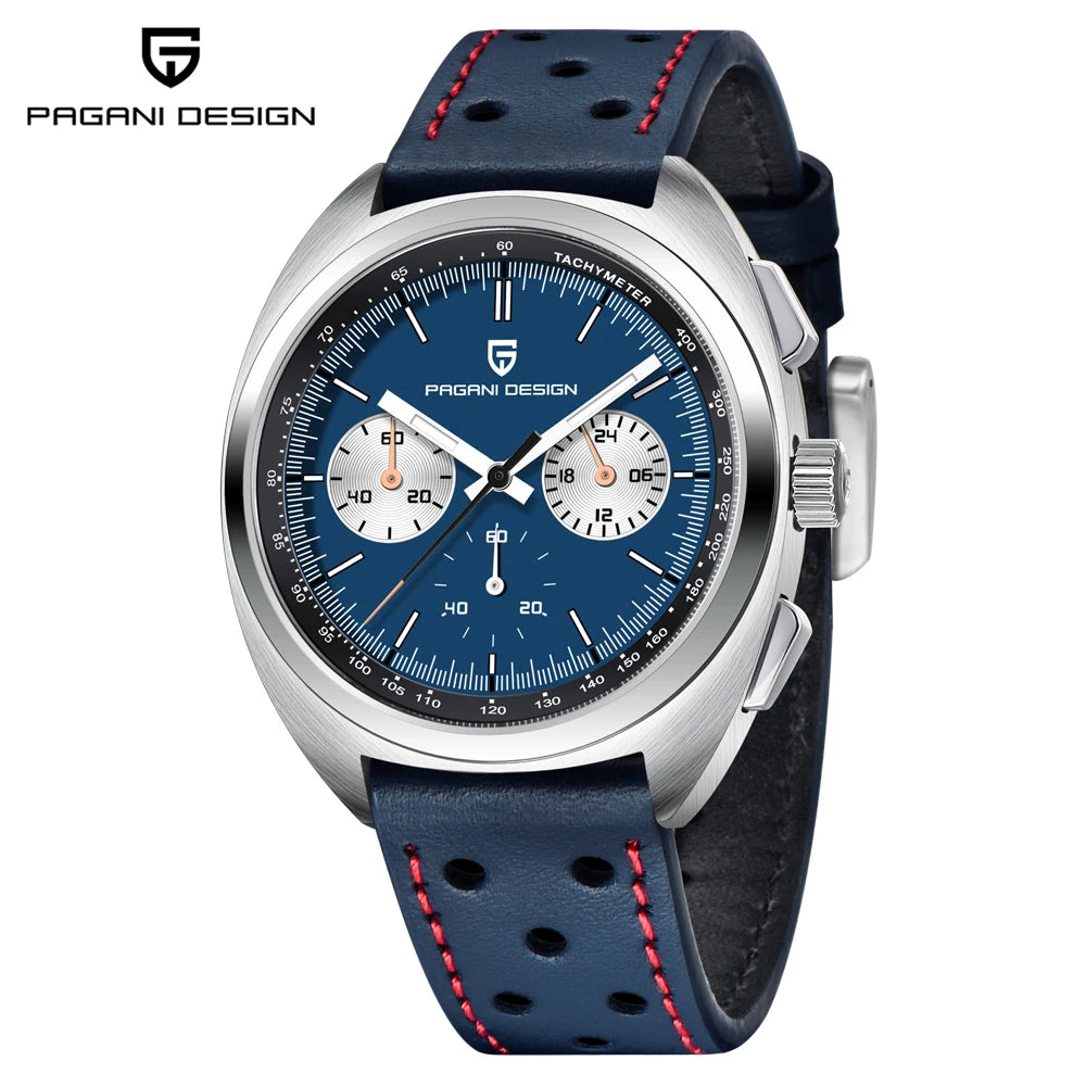 2026 New PAGANI DESIGN Mens Panda Watches Luxury Quartz Watch For Men Chronograph Wristwatches AR Sapphire Leather Luminous Gift