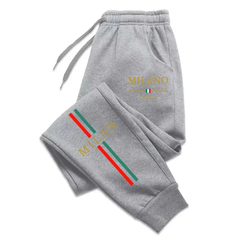 2025 Hot Sale Milan City Printed Jogger Pants Men Women Autumn Winter Casual High Quality Outdoor Running Sports Casual pants