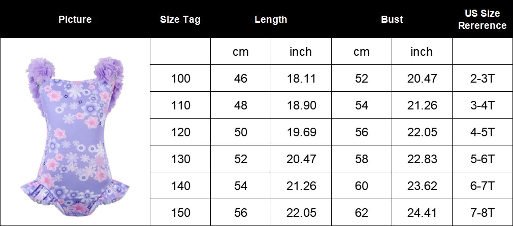 Princess Swimsuit Mermaid Mirabel Isabella Swimsuit Set Girl Summer Beachwear Pool Party Kids Anna Elsa Rapunzel Swimwear Suit