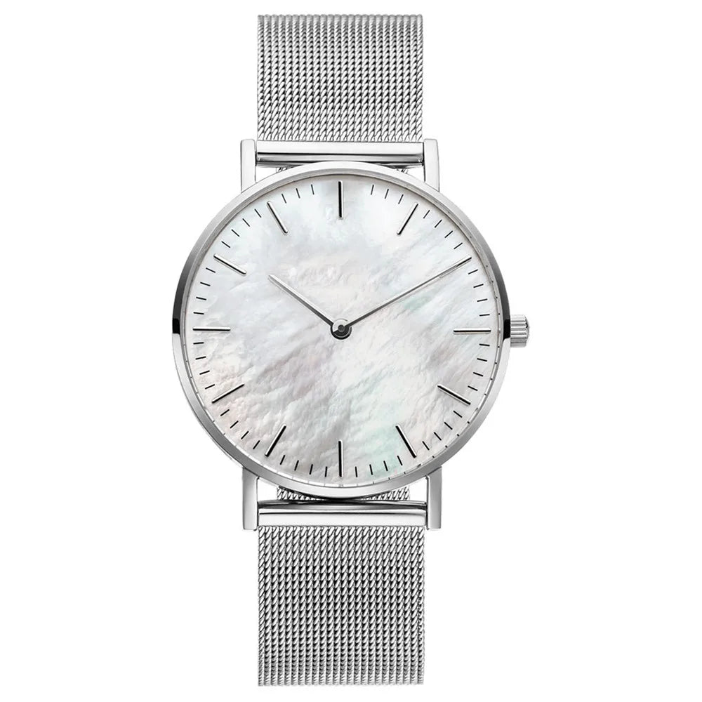 Minimalist Women Watch Luxury Metal Mesh Band Quartz Watches for Woman Fashion Ultra-thin Ladies Wristwatches Clock reloj mujer