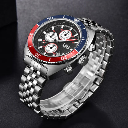 LIGE New Business Luxury Watches Men Top Quality Fashion Quartz Wristwatches Male 30M Waterproof Casual Mens Watch Gifts Reloj