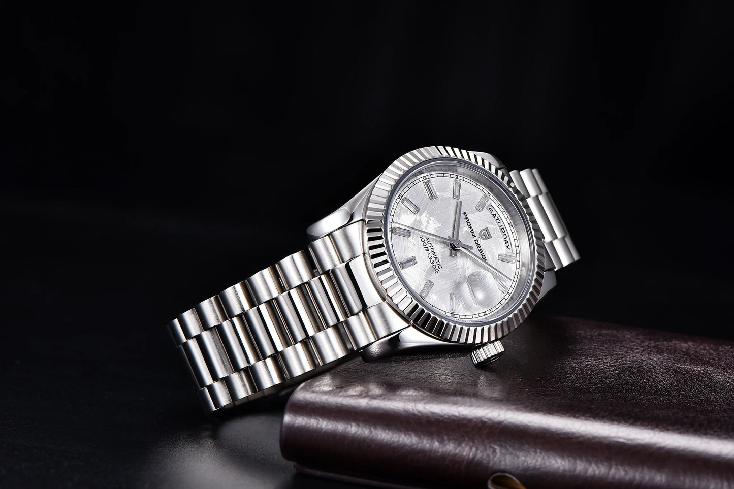 PAGANI DESIGN Watches Pure White Dial Mechanical Watch For Men 2025 New Luxury Sapphire Crystal Automatic Stainless Steel Clock
