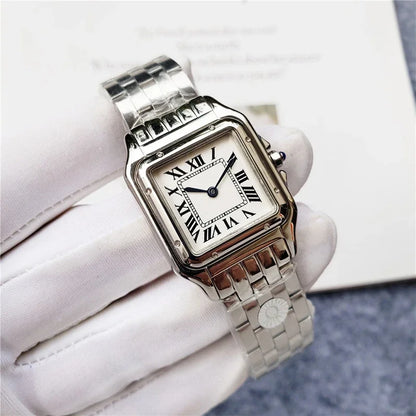 Brand Wrist Watches Women Girl Ladies 22mm 27mm Square Dial Good Quality Steel Band Quartz Luxury Japanese Movement Clock CT13
