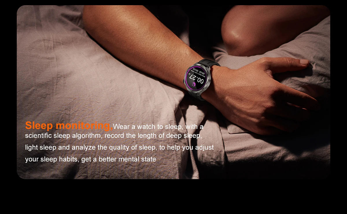 New 1.85"AMOLED NFC GPS Smart Watches For man IP68 Waterproof Blood Pressure Body Temperature Sport Fitness tracker Smart Watch