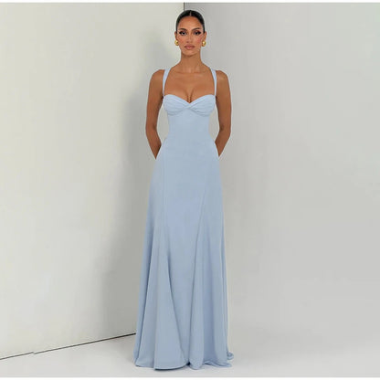 Lady Sexy Strapless Split Solid Pleated Dress Women Chic Backless High Waist Off-shoulder Dresses 2026 New Evening Party Gowns