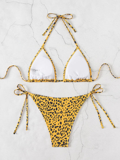 "2026 New Triangle Bikini Set - Floral Print Push Up Swimsuit & Brazilian Bottoms"