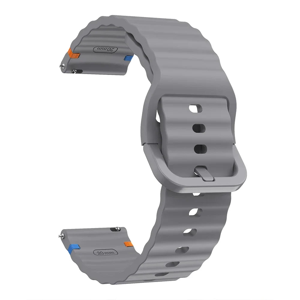 22mm Watch Strap For Xiaomi Watch 2 Pro S4 sport S3 S2 S1 Active/Mi Watch color 2 Smartwatch Watches Band Silicone Wave Bracelet