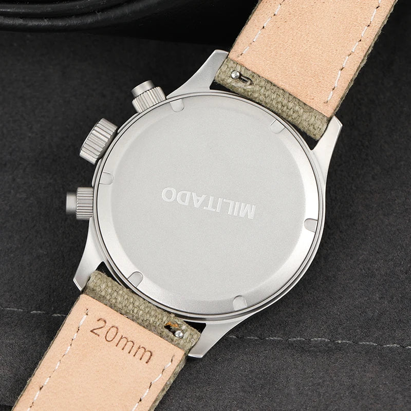Militado ML1868KF 3 Dial Quartz Watch VK67 Sports Chronograph Watches Man Luminous Sapphire Glass 100M Waterproof 39Mm Watches