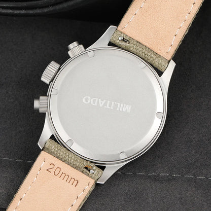 Militado ML1868KF 3 Dial Quartz Watch VK67 Sports Chronograph Watches Man Luminous Sapphire Glass 100M Waterproof 39Mm Watches