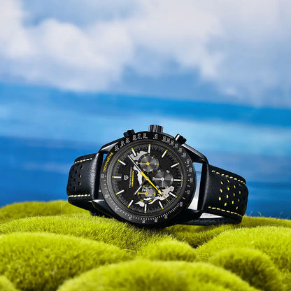 PAGANI DESIGN 2024 New Moon back Men's Watches Luxury VK63 Quartz Watch Men Sports Chronograp AR Sapphire glass Wrist watch Men