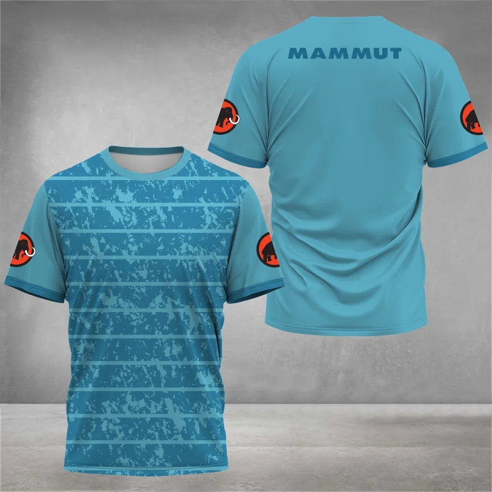 Outdoor Hiking Run Mountaineering Men's T-Shirt Casual O-neck Breathable Top Quick Dry Material Short Sleeve Fashion Men Clothes