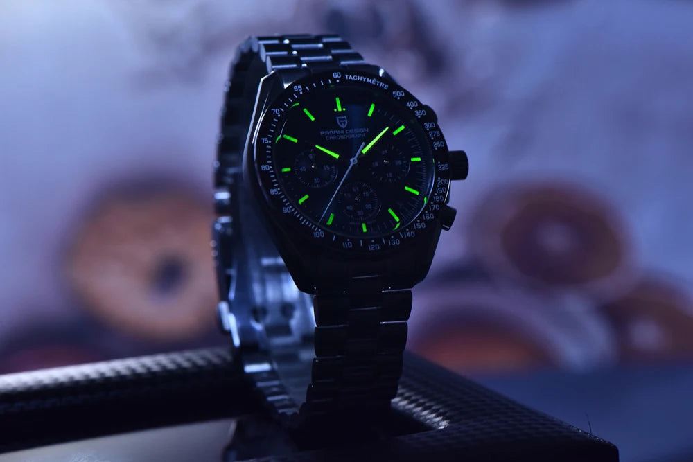 2026 New PAGANI DESIGN Gold Men's Quartz Watches Luxury VK63 Speed Sports Chronograph Watch Men AR Sapphire Ceramic Bezel Clock