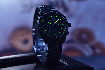 2026 New PAGANI DESIGN Gold Men's Quartz Watches Luxury VK63 Speed Sports Chronograph Watch Men AR Sapphire Ceramic Bezel Clock