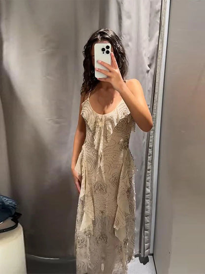Sexy Sequin Women's Beads Sling Dress Fashion V-Neck High Waist Slim Fit Lady's Dresses Summer Beach Holiday Party Robes