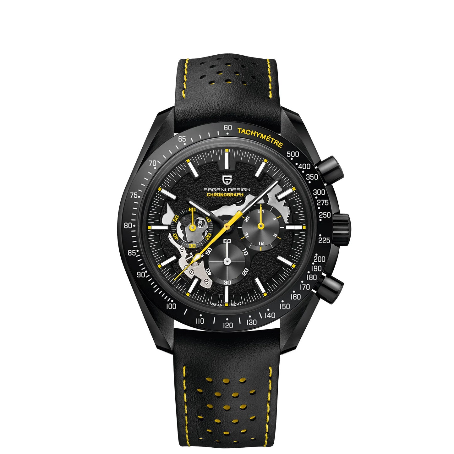 PAGANI DESIGN 2024 New Moon back Men's Watches Luxury VK63 Quartz Watch Men Sports Chronograp AR Sapphire glass Wrist watch Men