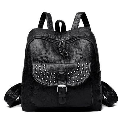 Women High quality leather Backpacks Vintage Female Shoulder Bag Sac a Dos Travel Ladies Bagpack Mochilas School Bags For Girls