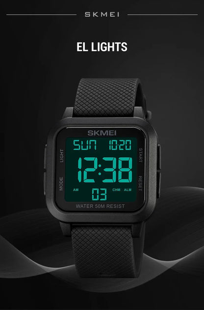 SKMEI 1894 Sport Electronic Watch for Men Shockproof Waterproof Countdown Mens Wristwatch Military Alarm Clock 1960 Reloj Hombre