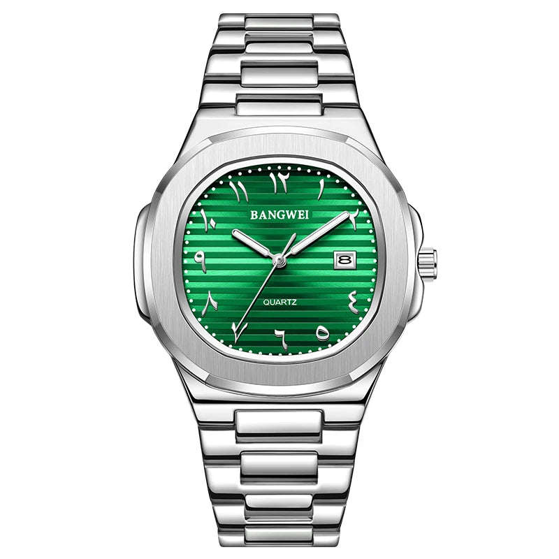 LIGE New Fashion Date Couple Watches 30M Waterproof Luminous Valentine's Day Gift Stainless Steel Watch Men Women Quartz Watch